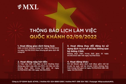 Thông báo nghỉ lễ 02/09/2022